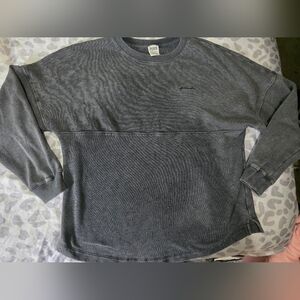 PINK Victoria's Secret Over Sized Charcoal Crewneck Sweater